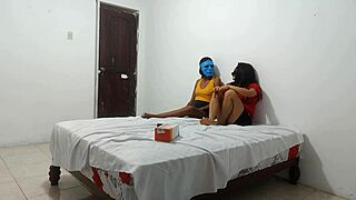 Girlfriend Teaches Best Friend Intense Blowjob Skills at Home