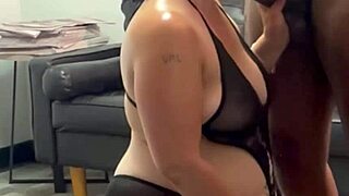 A hot woman is a maid for her sexy black boss