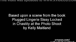 Instructed to jerk by cruel Natalia humiliating latex maid