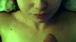 Brunette Milf Deepthroats Husband's Cock Passionately!