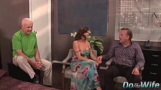 sexy old wife veronica avluv getting smashed in the garage while cuck watches