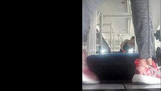 Check out this hot Mexican teen bent over in gym leggings, damn!