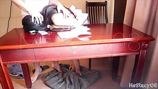 My stepdad took me while I was doing homework, such a wild moment