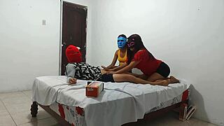 Girlfriend Teaches Best Friend Intense Blowjob Skills at Home