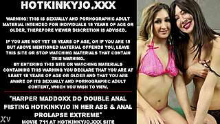 harper maddoxx takes DOUBLE ANAL FISTING from hotkinkyjo. extreme ass prolapse action!