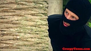 Wow, this 18yo girl-next-door gets pounded hard! Who’s watching next door?