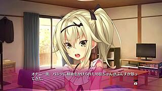 Bukkake hentai game with petite anime girls