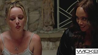 wicked - lexi luna dives into her fantasy of licking a hot redhead's pussy. first time with a tattooed brunette babe.