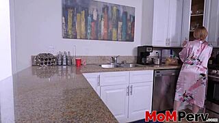 milf stepmom delivers a steamy pov blowjob to lucky guy.