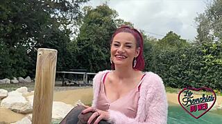 Sally Bombe Atomique Takes on Two Thick Cocks. French Milf Slut in Sexy MMF Lingerie Threesome.