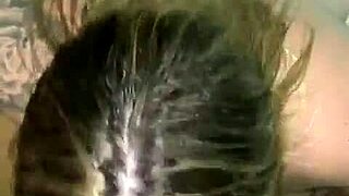 She loves deepthroat and swallow cum with sloppy spitting and handjob!