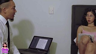 Professor says, 'Let's teach,' but student wants blowjob and missionary sex.