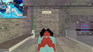 Demon fucks huge futanari cock