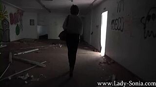 omg, watchin lady sonia do a nude striptease, flashin her boobs in public, so crazyy!