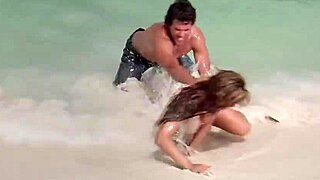 Kelly Brook Strips Nude on Survival Island Beach