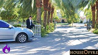 Feeling the thrill of secret sex with busty teen Rissa May while being spied on