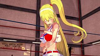 stunning blonde cheerleader gets fucked in hentai