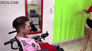 Surprise Wheelchair Fuck From TikTok! Big Ass Babe Rides New Cock After Years!