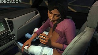 Franklin feels the rush with a hooker in the car