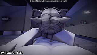 Guy fucks handmaid with big tits in homemade scene