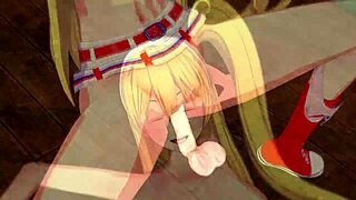 stunning blonde cheerleader gets fucked in hentai