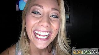 Gloryhole Babe Loves Sucking Cock with Passion