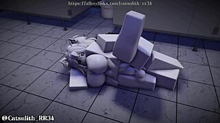 Guy fucks handmaid with big tits in homemade scene