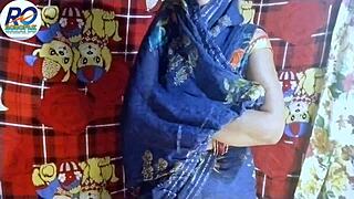desi rashi aunty lifts saree for steamy fingering session, hindi audio adds raw spice
