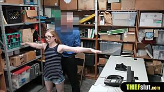 Clueless Brunette Shoplifter Bent Over For Rough Doggystyle Punishment