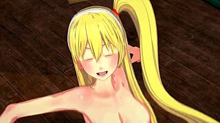 stunning blonde cheerleader gets fucked in hentai