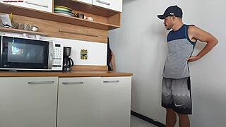 Facialized amateur eurobabe strips and teases with natural tits