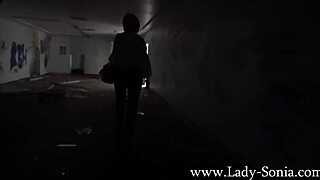 omg, watchin lady sonia do a nude striptease, flashin her boobs in public, so crazyy!