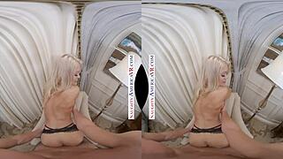 naughty america - riley steele in real porn star heels and lingerie