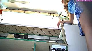 Is Sexy Blonde Step Sister Hiding Under Her Dress?