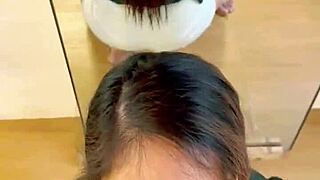 Beautiful amateur cheats with her boss in this homemade video, showing off her cute ass.