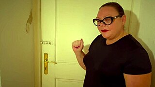 dominatrix april welcomes a man home for kinky caning and fucking 😈