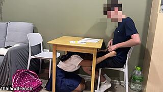 18yo Thai Student Sucks English Teacher Hard