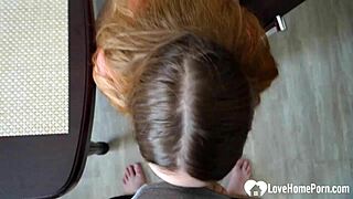 Filthy step sis begs for swift kitchen cock pounding