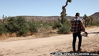 Hey, watch these muscular hunks bang hard in the shower!