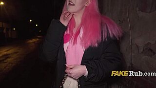 Pink-haired Euro slut unlocked and pounded hard in Prague 😜