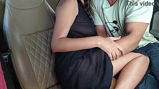 Desi Girl Friend Risky Car Sex Sucked and Fucked with Handjob Cumshot Public