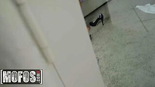 Mofos - Ryan Keely Slips Lingerie Aside in High Heels to Ride Big Cock in Hot Pov