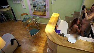 Watch this redhead bitch getting fucked by her old step dad in the kitchen