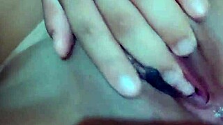 the solo guy strokes the wet pussy with desire!