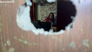 young wife caught on working as a sex cam anal performer