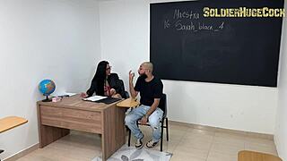 fucking sarah black the new substitute teacher with monster cock quickie 😏