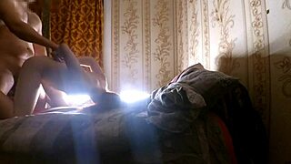 Babe sucks a dick and is fucked from behind