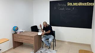 fucking sarah black the new substitute teacher with monster cock quickie 😏