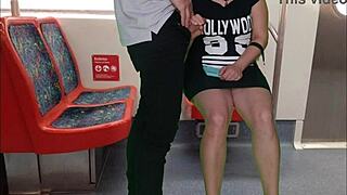 Public Handjob and Blowjob by Girl Without Panties