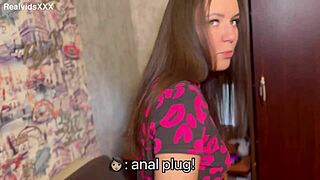 young wife caught on working as a sex cam anal performer